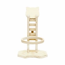 [에토펫] 원목 키높이 조절 밥그릇 1구(반려동물 이름 각인 가능 최대 3자), 단일속성