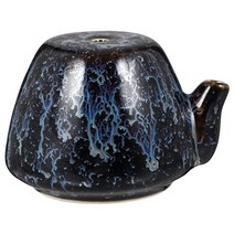 벼루 서예 물 잉크 세라믹 페인팅 스포이드 액적 컨테이너 도자기 잉크병 용품 잉크스톤 사무실 냄비 모양의 도자기, 8x7.5x5.5cm