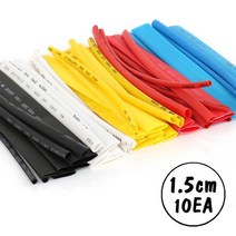 pdg# 열 수축 튜브 세트 1.5x15cm 화이트 10EA 단선방지 케이블 결속 고무관, !@상품선택@-