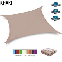 천막사 글램핑제작 텐트 우레찬창 비닐쉘터 천막공사 이글루비닐텐트 우레탄쉘터 천막제작 방수천막제작 방수 폴리 에스터 그늘 돛 정원 테라스 캐노피 수영장 태양 보호소 야외 캠핑, 200cm x 400cm, 카키색 옷감