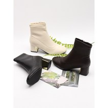 여성 가죽 스판 첼시 뷰티 명품 앵글부츠 소프트 베이직 미들굽 발편한 6cm 중년여성