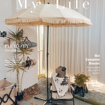 캠핑 파라솔 메이튼 레드와일드 그늘막 비치 방수, 태슬우산(지면인서트포함/진흙이나잔디에사용)