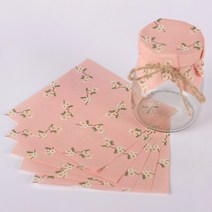 입구밀봉 포장지 푸딩한봉 종이 꿀병 소가죽지 창의적 병뚜껑 택배 선물포장 병, 다크 카키 013-11X11cm 50매
