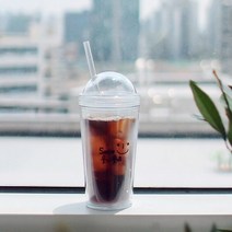 국내산 벌크형 휴대용 아이스 텀블러 500ml 스트로우포함, Type1. Smile 웃자웃어