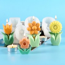 수제실리콘몰드 - 플라워 디자인 몰드 (선택), B