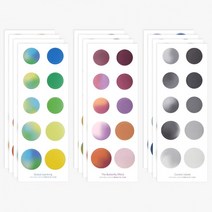 PET 그라데이션 원형 스티커, 상세페이지 참조, 상세페이지 참조