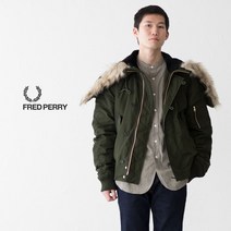 프레드 페리 FRED PERRY 맨즈 남성용 N2B 밀리터리 후드 항공점퍼 블랙 J2579