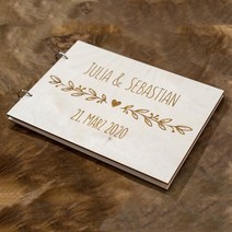 커스텀 우드 웨딩 더블북 러스틱 앨범 레이저 각인 파티 선물, 06 50sheets Kraft paper_02 A4