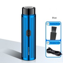 Men39s Mini Electric Shaver Automatic Razor Trimmer Portable Beard Knife Rechargeable Travel Car, [01] Blue, 01 Blue, 01 Blue