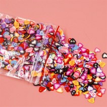 초음파 과일세척기 야채 폴리머 클레이 플레이크 수지 필러 에폭시 실리콘 몰드 1000 개 DIY 공예 네일, 08 Heart