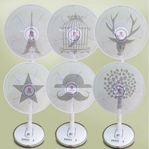 북유럽풍 예쁜 선풍기 커버 고급매쉬원단 선풍기망, 순록선풍기망