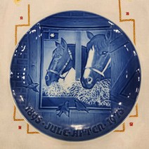 (엔틱빈티지) 로얄코펜하겐 빙앤그뢴달 B&G 1895-1975 크리스마스 쥬빌레 접시