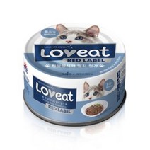 사조 러브잇 레드라벨 고양이 간식캔 160g, 흰살참치 + 멸치 혼합맛, 31개