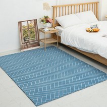 원룸용 집들이선물 러그 헤링본 블루/200x250cm