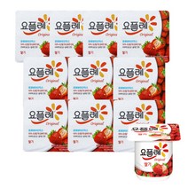빙그레 요플레 딸기 요거트 유치원 어린이집 간식, 85g, 40개