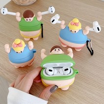 또앙샵 ] 뚠뚠이 에어팟 1세대 2세대 프로 AIr Pods 캐릭터 귀여운 케이스 아이폰 케이스 이어폰 거치대 쇼핑몰, 1/2세대 역도소년+후크