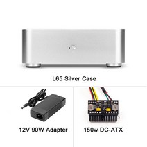 서버케이스 서버랙 RGEEK L65 모든 알루미늄 섀시 소형 데스크탑 컴퓨터 케이스 PSU HTPC 미니 itx pc 전, Silver 90W Power