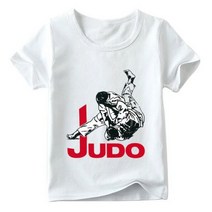 유도 도복 용품 뜨거운 판매 인쇄 T 셔츠 여름 패션 소년/소녀 탑 o-넥 반팔 캐주얼 의류 스트리트 t