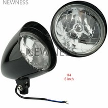 할리 호환 용품 4.5 "5.75" H4 LED 헤드 라이트 오토바이 총알 트라이 바 램프 할리 데이비슨, 03 H4 6 inch