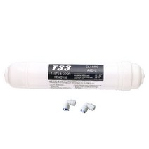 세탁기필터 연수기 세면대필터 싱크대 필터 비타민샤워 수도꼭지 샤워필터기 석회수 지하수 빠른 연결 10 인치 t33 with 2pcs 피팅 정수기 인라인 코코넛 탄소 포스트 워터, 업데이트됨1