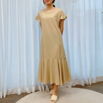 리베리베 프릴 플레어 롱원피스 결혼식 하객룩 바캉스룩 데일리코디