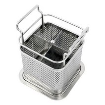 [오너클랜] 사각 스텐 수저통 (대) 물받침 분리칸막이 수저꽂이