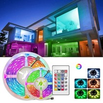 파티룸 인테리어 소품 5 30m led ir 블루투스 와이파이 제어 조명 rgb 2835 룸 장식 파티 다이오드 dc 와이파이 + 어댑터 + 원격 제어 세트, 없음, 나는 플러그