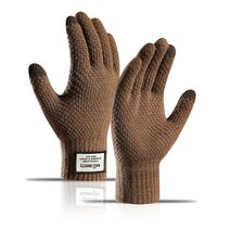 오토바이 방한장갑 New Fashion Knitted Gloves for Men Women Winter Warm Bicycle Motorcycles Driving Cycling, 05 khaki