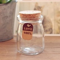 캔들만들기재료 캔들유리용기 소이캔들만들기 DIY100ML 작은 럭키 스타 유리 병 코르크 푸딩 선물 소원 요, 01 100ML