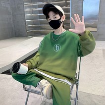 남아 가을 상하복 세트 주니어 의류 그러데이션 맨투맨 트레이닝 초중생 캐쥬얼 긴팔티 긴바지 초등생 츄리닝 상의 하의