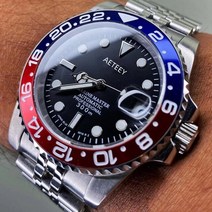 수정 된 스포츠 시계 남성 일본 운동 자동 기계 클래식 시계 nh35 무브먼트 40mm 확대경 사파이어, 02 S1