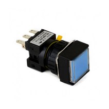 2A2B 푸쉬온 자동 복귀 리턴 전원 스위치 매입형 정사각형 12V DC ON-(ON) 16mm KBL16SM-2C2, 오렌지 [KBL16SM-2CO2], 오렌지 [KBL16SM-2CO2]