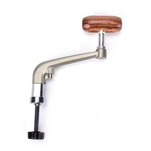 수동윈치 수동 소형 이동식 전동 리프트 윈치 스테인레스 스틸 낚시 릴 접는 손잡이 나무 크랭크 스피닝, [02] L