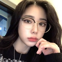 남자 여자 자외선차단 레트로 빈티지 투명 동글이 하금테 안경