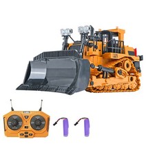 RC카 워터탱크 덤블링 포르쉐 벤츠 지프 선물rc 굴삭기불도저 120 2.4ghz 11ch rc 건설 트럭 엔지니어링 차량 가벼운 음악 크리스마스 완구 를위한, 불도저 -2배터리