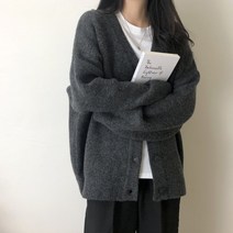 몽글리다 두툼한 버터 울 루즈핏 가디건