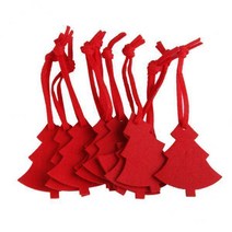 3-4pack 10Pcs 크리스마스 트리 모양 펠트 크리스마스 트리 장식 장식 옷걸이