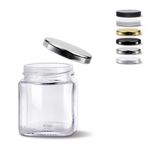 미르코리아 미니사각러그 유리병 골드캡, 100ml, 4개
