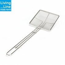 거품 건지기 기름 건지개 튀김가루 걷어내기 사각 메쉬 스키머 기름망 채망 스텐망 편수 손잡이 튀김기 닭튀김 건지기, [LL] 사각 메쉬스키머