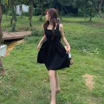 전혜빈 나나 혜리 귀여운 멜빵 치마 스커트 원피스 햅번 스타일 드레스 여름 여성 달콤한