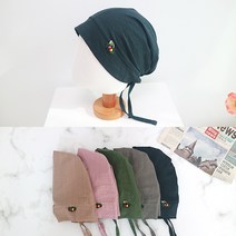 원더풀데이즈 코튼열매끈두건 5COLOR 봄 여름 가을 항암모자 얇은 암환자 비니 중년여성 식당 순면