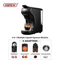 커피머신 캡슐머신 에스프레소머신 전자동 반자동 수동 가정용 카페hibrew 19 bar 3in1amp4in1 멀티 캡슐 에스프레소 테라 포드 메이커 dolce, 4in1 h1 bk 그, 협력사, 우리를