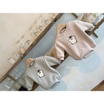 세일(바로배송)신생아 아기옷 바디슈트 펭귄바디슈트 양기모슈트 기모바디슈트 6개월 백일 아기선물