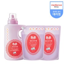 비앤비 섬유유연제 베르가못 용기 1500ml + 리필 1500ml x 2, 1세트