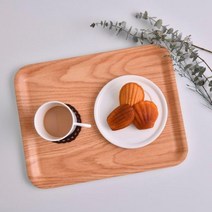 휘게 멜라민 트레이 사각 (중) KRM-170, 그레이