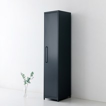 마켓비 PIDOR 철제수납장 캐비넷 긴세로 1문 4002000, 다크그레이 0065.0688