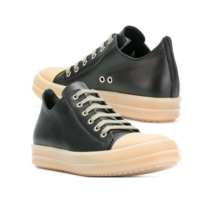 RICK OWENS 10주년 여성 로우탑 블랙/내추럴 RP18S8881 LPO 921
