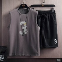 가바바 남성 반팔 트레이닝복 세트 시원하게 입기 좋은 나시 여름 트레이닝복 세트 G60304