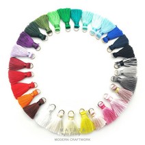 마크라메 비즈 악세사리 재료 미니 태슬 티니 타슬(24COLORS), 11.버건디