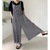 여성 린넨 멜빵 와이드팬츠 아이버리아 A31 A990T995